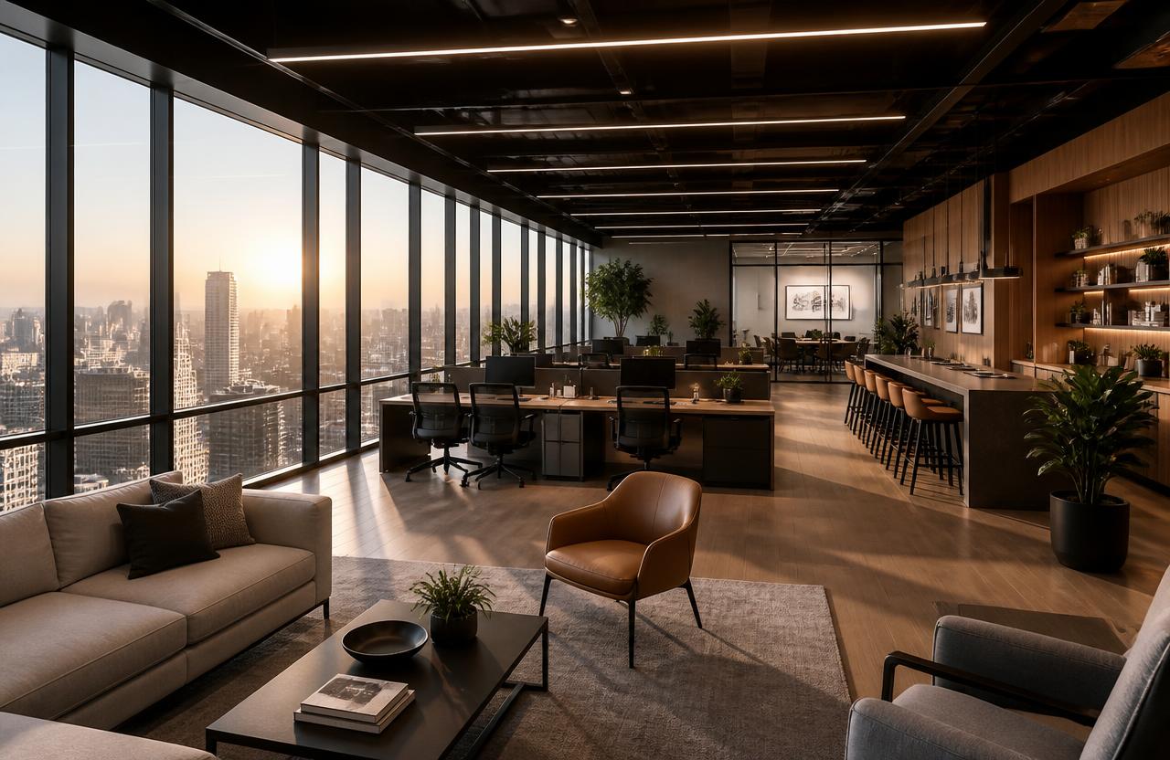 Artist's impression of a premium office space in Mira Road inside Vihang Ventura